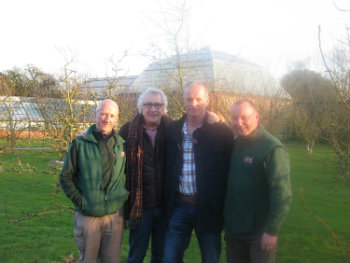 Adrian, Robbie, Rob and Mark in Tatton's gardens