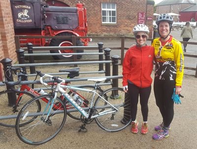 cyclists in the stagbleyard