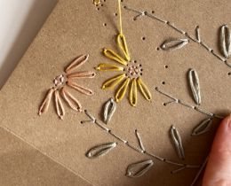 Hand Embroidery Workshop: Floral Cards