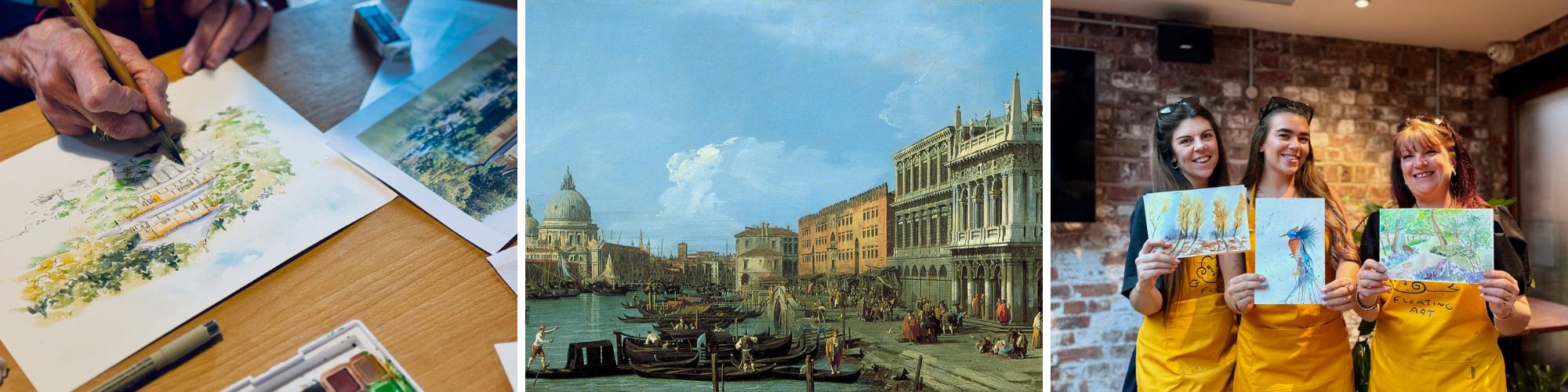 Canaletto watercolour collage