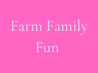 Farm family fun button tile