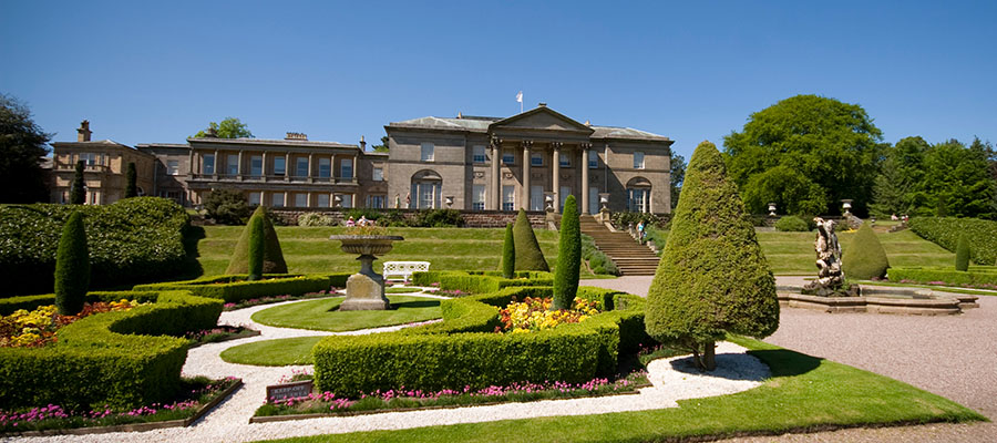 Mansion view from Italian garden
