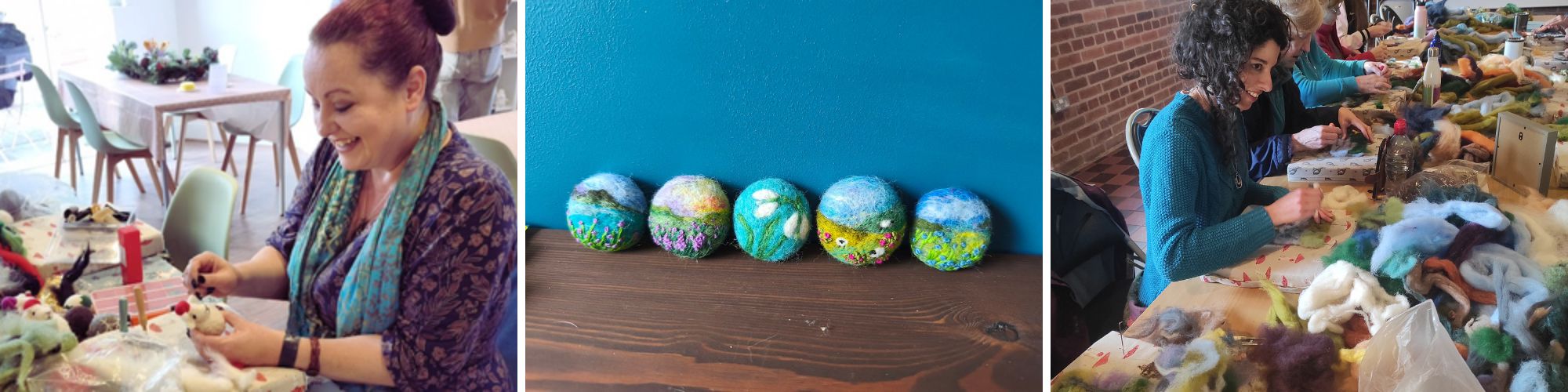 Needlefelting Spring brooch