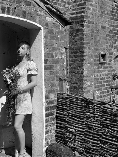 Old hall black and white wedding