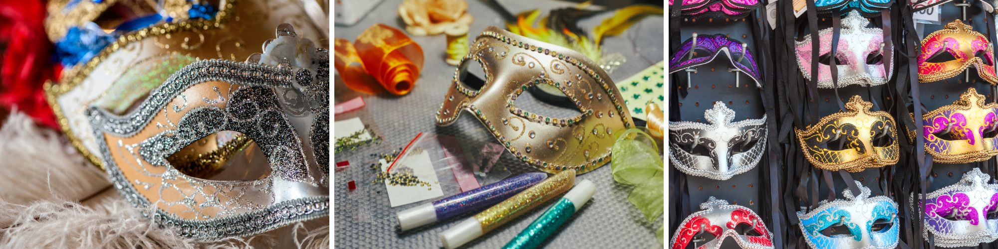 Venetian Mask Workshop collage
